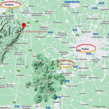 Landkarte westlich von Padua