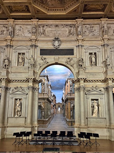 Bühnentiefe Teatro Olimpico
