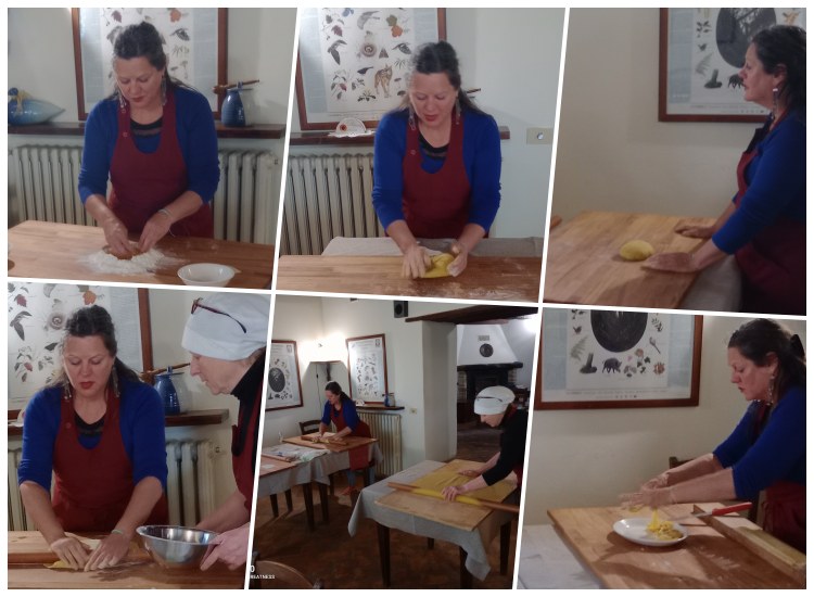 Elena macht Tagliatelle im La Cerqua