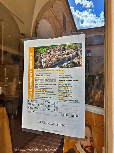 Öffnungzeiten Museo Sant Agostino