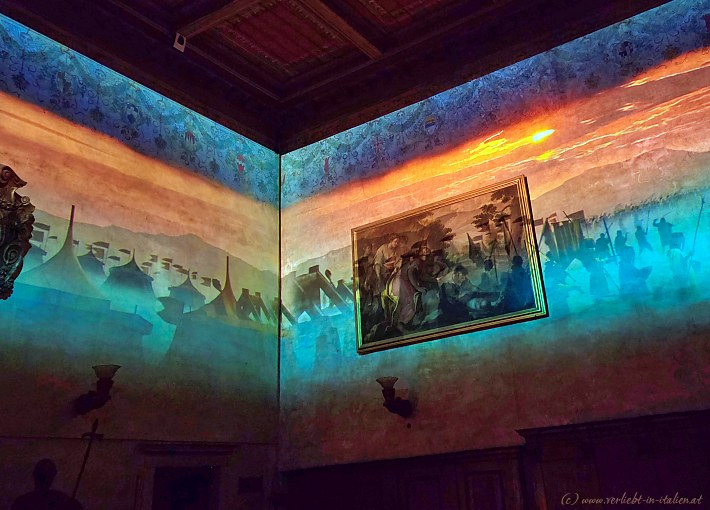 Projektion im großen Saal Burg Gorizia